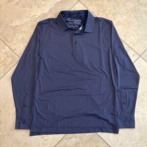 Robert Graham Alastor Long Sleeve Performance Polo Spandex Purple Size Small New